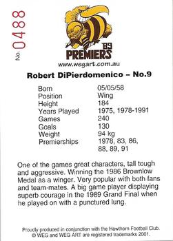 2001 Weg Art '89 Premiers #19 Robert DiPierdomenico Back